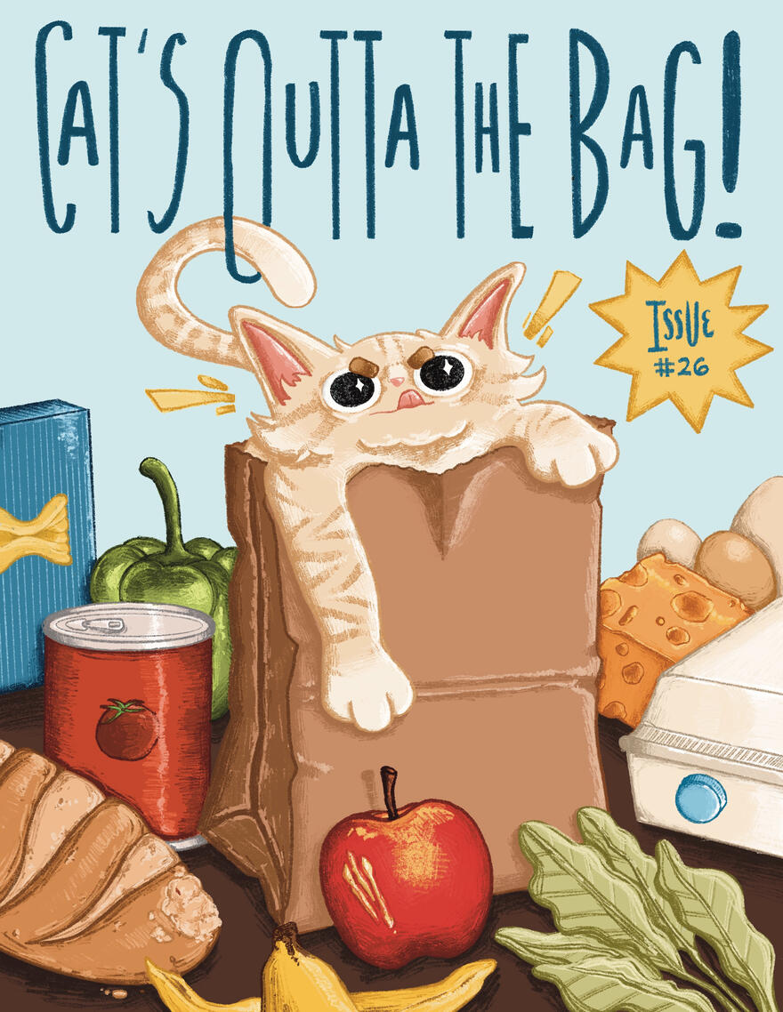 "Cat's Outta the Bag" Magazine Cover