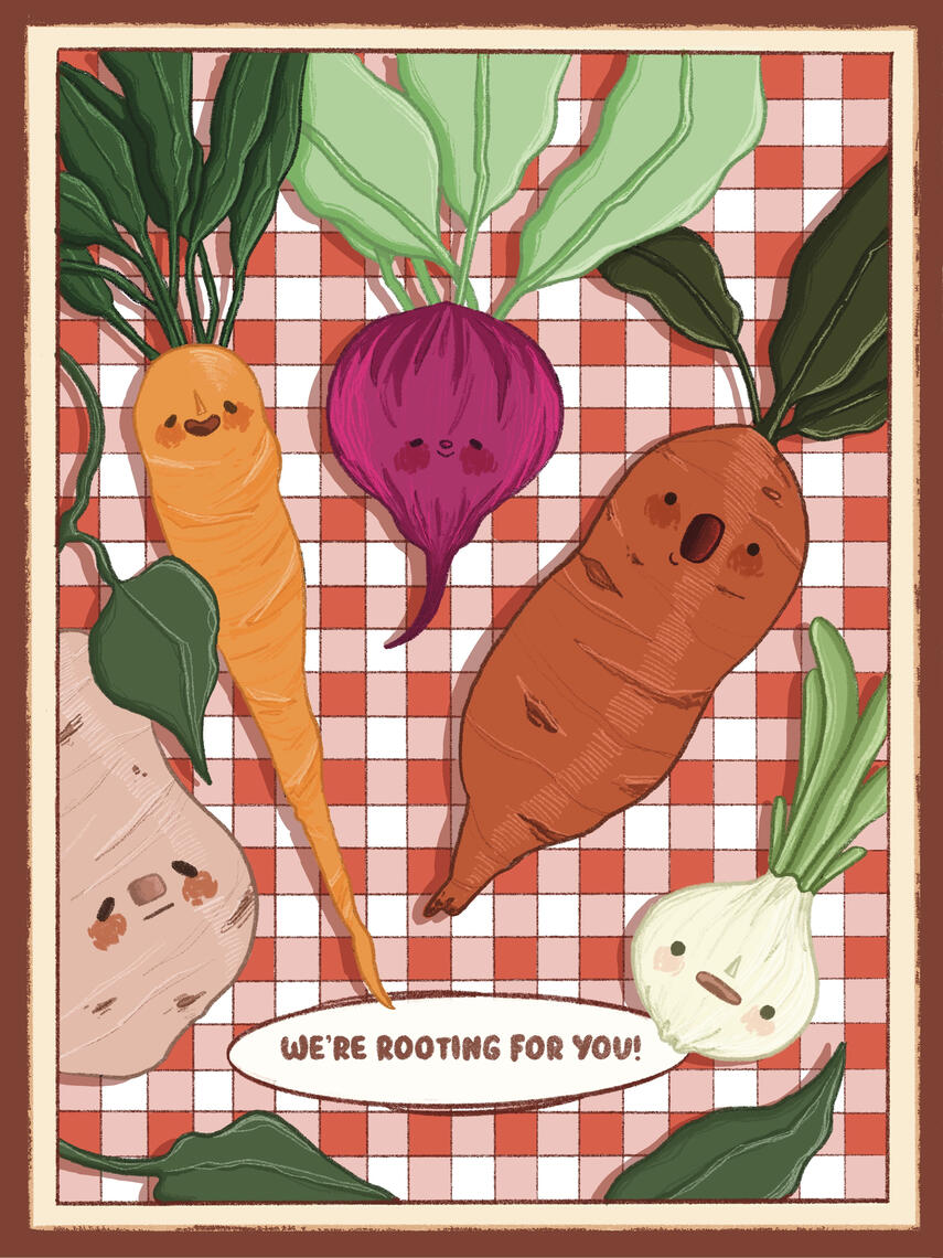 Root Vegetable Greeting Card