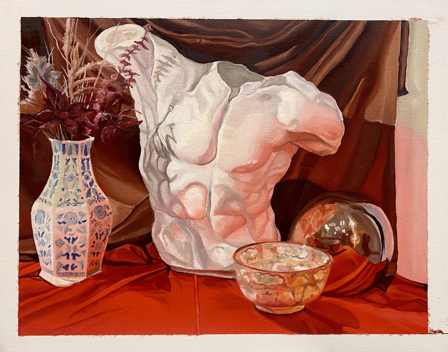 Casts, Colored Lights, and Reflected Objects Still Life in Oil Paint