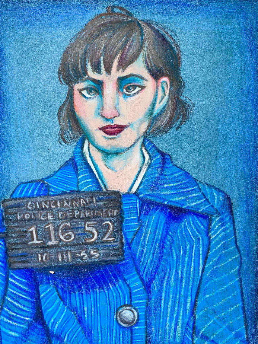 Mugshot in Colored Pencil